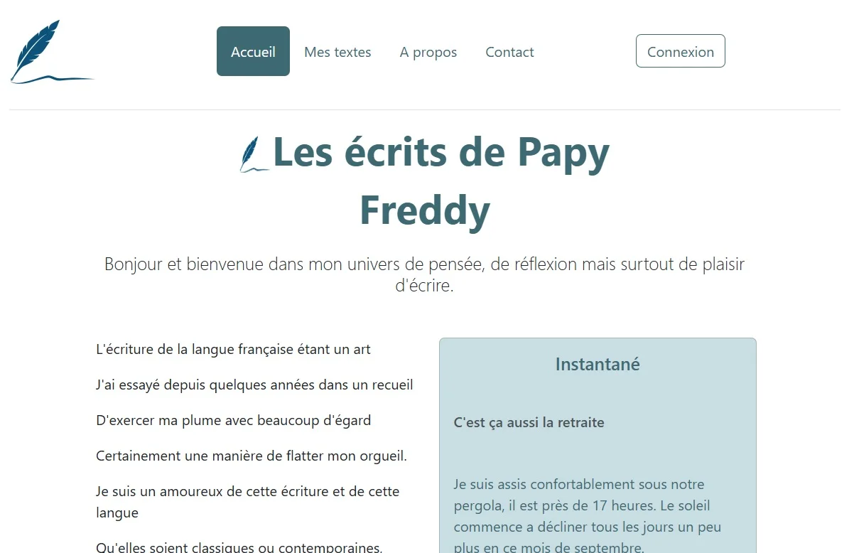 Les ecrits de papy freddy
